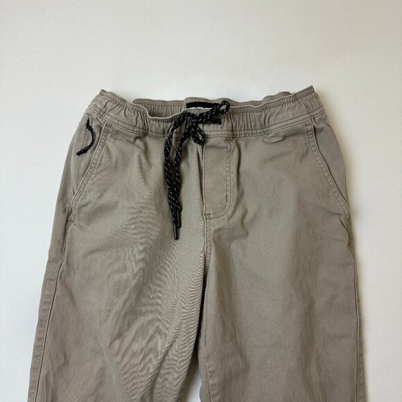 RSQ Jogger Pants Mens Small Khaki Beige Elastic Waist Casual Stretch Lightweight - Picture 1 of 9